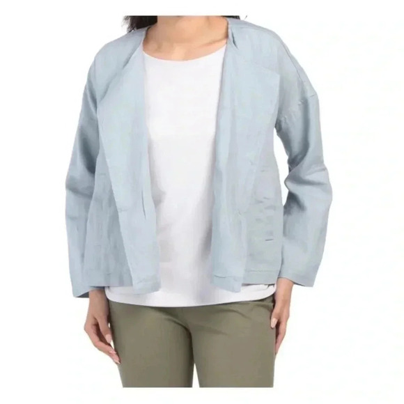Eileen‎ Fisher Organic Linen Jacket size L - Picture 1 of 14